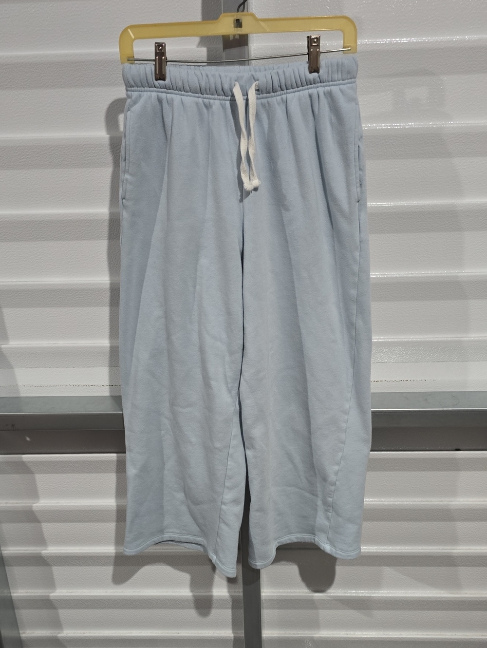 Grayson Threads Pale Blue Drawstring Joggers Size Medium Wide Leg